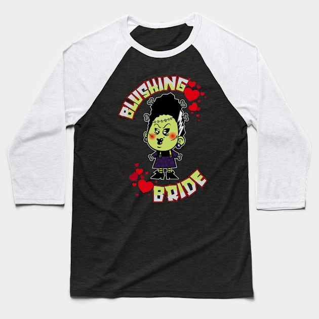 Blushing Goth Bride Baseball T-Shirt by BOEC Gear